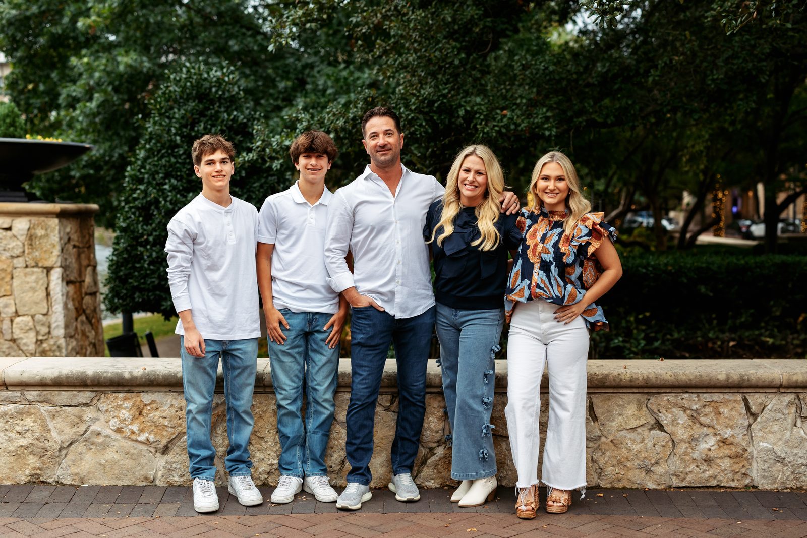 Eric & Natalie Brennan and family — owners of Prosper Shutters & Blinds, Prosper TX